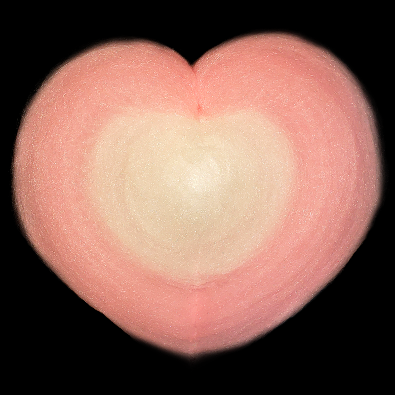 Heart shaped cotton candy