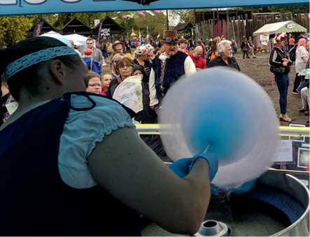 Cotton Candy spun at the Michigan Renaissance Festival